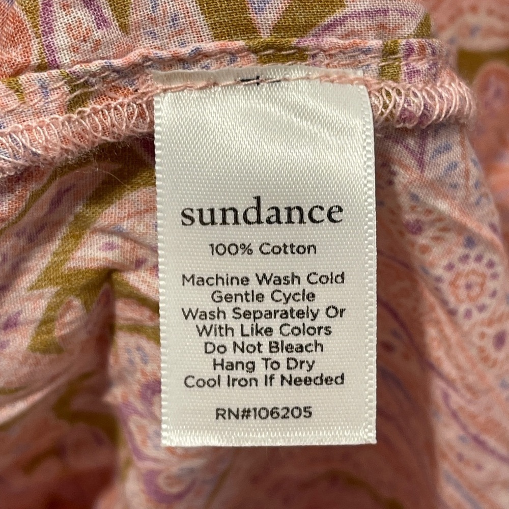 Sundance‎ Women's Long-Sleeved Popover Paisley Print Top Size XXL - Picture 4 of 7